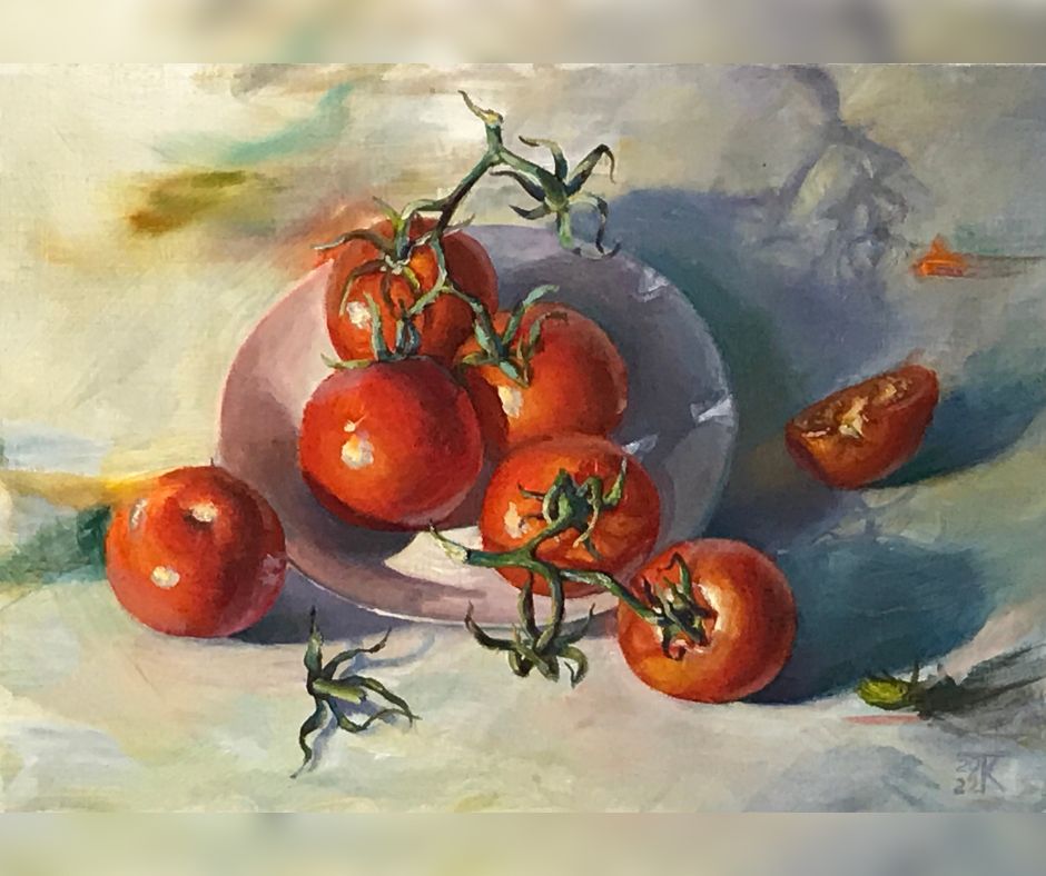 Tomatoes on a tray